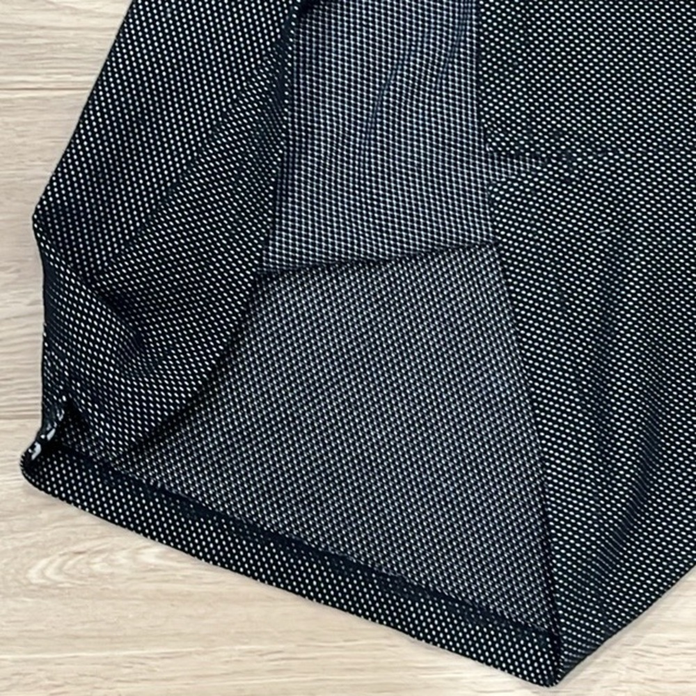 DENIM & FLOWER Ricky Singh Polo Shirt Black Micro White Dot Textured -M - Picture 6 of 10